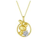 JZWCHQ 1.0ct 925 Silver Chinese Zodiac Coniglio Zodiaco Moissanite Collana per Le Donne Regalo