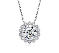 JZWCHQ 1 Carat D Colore Colorane a Pendente moissanita per Donne 925 Sterling Silver Sparkling Fedding Feste Gioielli
