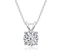 JZWCHQ 1 Carat D Colore Colorane a Sospensione moissanita per Donne 100% 925 Gioielli Scintillanti in Argento Sterling