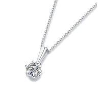 JZWCHQ 1 Carat Real Moissanite Collana a Sospensione per Donne 100% 925 Gioielli per Il Fidanzamento del Matrimonio in Argento Sterling