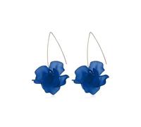 JZWCHQ 1 coppia di design colorato fiore in resina lunga lunghe orecchini da donna fatti a mano.