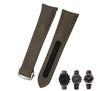 JZWCHQ 19mm 20mm 21mm Curved Curino Autence Watchband adatto per Omega Seamaster Planet Ocean 300/600 De Ville AT150 Cinturino per orologio da mucca