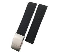 JZWCHQ 19mm 20mm 21mm in gomma in gomma cinghia di orologio da guardia impermeabile , per la conquista principale idroconquest L3 Accessori neri