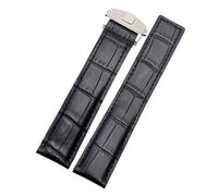 JZWCHQ 19mm 20mm 22 mm vere la fascia di guardia in fibra in pelle di polpaccio per orologio da tag man per la sostituzione del cinturino per orologi tag