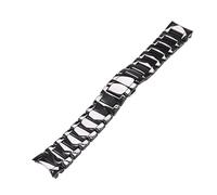 JZWCHQ 22 mm 24 mm cinghia in ceramica glassata liscia nera per Armani Watch AR1451AR1452AR1475AR1474 Braccialetta per braccialetti per cinturini da orologi