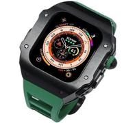 JZWCHQ 44 mm 45 mm 49 mm Canca di orologio in gomma in acciaio inossidabile di lusso fluoro , per serie 8 7 6 SE 5 4 , Accessori per sostituzione MOD MOD MOD BANDE SPORT in metallo
