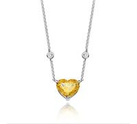 JZWCHQ 925 Argento Sterling da 10 * 12 mm aquamarina con Diamante ad Alta Diamante Fiore crollo a Ciondolo per Le Donne Gioielli Fini