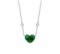 JZWCHQ 925 Argento Sterling da 10 * 12 mm aquamarina con Diamante ad Alta Diamante Fiore crollo a Ciondolo per Le Donne Gioielli Fini
