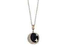 JZWCHQ 925 Collana in Pietra glassata con zircone con zircone in Argento Sterling per Le Donne.
