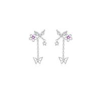 JZWCHQ 925 Orecchini a Foglia di Fiori in Argento Sterling, Orecchini a Pensione di Perla Bianca, Orecchini a Trappola del Cerchio Boho huggie, Gioielli per Donne