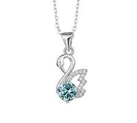 JZWCHQ Accessori Collana in moissanite a Taglio Rotondo da 1 ct per Donna con Ciondolo con Diamante di Colore D