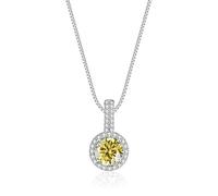JZWCHQ Accessori Decorazioni 1 d Colore Multicolore MOISSanite Collane a Pendente per Donne Collana Quadrata Classica per Donne - Compleanno di San Valentino Bello