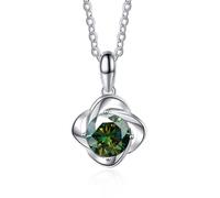 JZWCHQ Accessori Decorazioni 1ct Collane di Diamanti Moissanite per Donne con D Colore Giallo/Blu/Pink Diamond Cioncant Biielli per Mamma Girls Bella