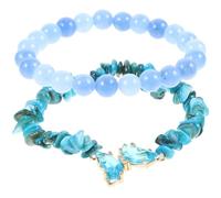JZWCHQ Accessori per ragazze Ametista Bracciale Ladies Lettera perline di argilla per donne Collana perline di pietra naturale Collana viola