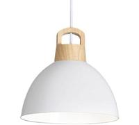 JZWCHQ Amen Country Style Light a Sospensione - Lampada a Sospensione di Metallo a Testa Singola Creativa con Base E27 per Studio, libreria, Isola da Cucina - Decorativo Chaner (Scuro) (Bianco)