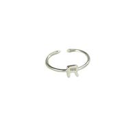 JZWCHQ Anelli Aperti per Donne, Alfabeto Iniziale Regolabile Vintage R Semplice Design Anelli d'Argento Regalo di Gioielli romantici per Le Ragazze Coppia di Donne Impegno