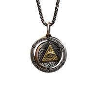 JZWCHQ Antico egizio Faraone Occhio di Collana Horus per Uomini Donne, Collana Punk Rock Eye Che Vede Tutti - Occhio Unisex di Collana ra, Collana Illuminati con Occhio di Ciondolo Horus per