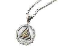 JZWCHQ Antico egizio Faraone Occhio di Collana Horus per Uomini Donne, Collana Punk Rock Eye Che Vede Tutti - Occhio Unisex di Collana ra, Collana Illuminati con Occhio di Ciondolo Horus per