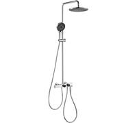 JZWCHQ Bagno Doccia Bagno Nascosto Bagno Dorato Rubinetto da Doccia a Parete Montato a LED Doccia ghisa con Pioggia Oro e Set di Doccia a Mano, Un colore-12 Pollici