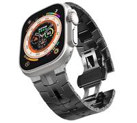 JZWCHQ Banda in acciaio inossidabile per Ultra 2 banda 49mm 45mm 44mm 42mm, cinturino in metallo con chiusura pieghevole per serie 9 8 7 6 5 4 3 2 1 Ultra/Ultra 2 uomini
