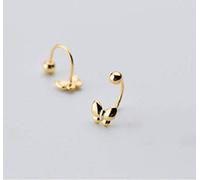 JZWCHQ boucles d'oreilles Dames, S925 Boucles D'Oreilles en Argent Femme Han Boucles D'Oreilles Doux Et Petit Papillon Personnalité Fil de la Modeor Rose