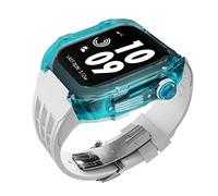 JZWCHQ Braccia di orologi in gomma in gambe chiara ， per banda 44mm 45mm Urban Sports Bracciale ， per IWatch Series S4 S6 SE S7 SPINTURA DI SEMPLICE