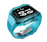 JZWCHQ Braccia di orologi in gomma in gambe chiara ， per banda 44mm 45mm Urban Sports Bracciale ， per IWatch Series S4 S6 SE S7 SPINTURA DI SEMPLICE