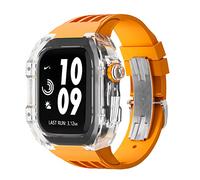JZWCHQ Braccia di orologi in gomma in gambe chiara ， per banda 44mm 45mm Urban Sports Bracciale ， per IWatch Series S4 S6 SE S7 SPINTURA DI SEMPLICE