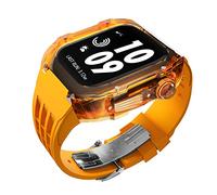 JZWCHQ Braccia di orologi in gomma in gambe chiara ， per banda 44mm 45mm Urban Sports Bracciale ， per IWatch Series S4 S6 SE S7 SPINTURA DI SEMPLICE