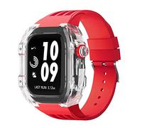 JZWCHQ Braccia di orologi in gomma in gambe chiara ， per banda 44mm 45mm Urban Sports Bracciale ， per IWatch Series S4 S6 SE S7 SPINTURA DI SEMPLICE