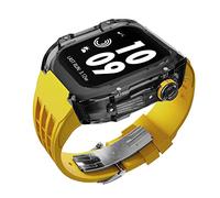 JZWCHQ Braccia di orologi in gomma in gambe chiara ， per banda 44mm 45mm Urban Sports Bracciale ， per IWatch Series S4 S6 SE S7 SPINTURA DI SEMPLICE