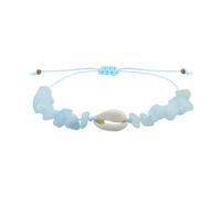 JZWCHQ Bracciale con conchiglie di gioielli - Braccialetti per perle di guscio di pietra per donne uomini intrecciati a mano amici amicizia gioielli gioielli