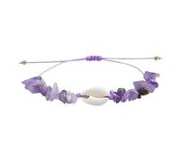 JZWCHQ Bracciale con conchiglie di gioielli - Braccialetti per perle di guscio di pietra per donne uomini intrecciati a mano amici amicizia gioielli gioielli