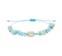 JZWCHQ Bracciale con conchiglie di gioielli - Braccialetti per perle di guscio di pietra per donne uomini intrecciati a mano amici amicizia gioielli gioielli
