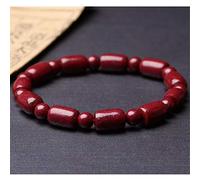 JZWCHQ Bracciale di ricchezza Feng Shui Bracciale Naturale Cinnabar Purple Cinnabar Bucket perline grezzo Attrarre un bracciale per un regalo per le donne/uomini Porta prosperità Cinnabar