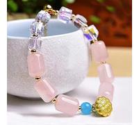 JZWCHQ Bracciale fascino Bracciale di quarzo Rosa naturale Bracciale Pendant Bracciale per le donne Bracciale di cristallo multi gemma Feng Shui Wealth Bracciale Amulet Reiki Chakra Crystal Bracciale