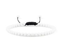 JZWCHQ Bracciale in perline fatte a mano 4 6 mm in pietra naturale in pietra naturale lucida perle onice nere braccialetti e braccialetti di dimensioni regolabili obsidiane gioielli da polso