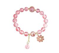 JZWCHQ Braccialetti di gioielli colorati fiore ametista per bambini Bracciale cristallino in rilievo Furry Hoop