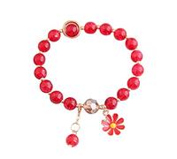 JZWCHQ Braccialetti di gioielli colorati fiore ametista per bambini Bracciale cristallino in rilievo Furry Hoop