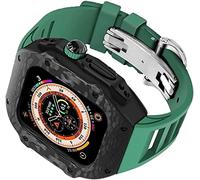 JZWCHQ Cancca in gomma in lega in lega di titanio in fibra di carbonio e chiusura , per ultra 49 mm 45 mm 44 mm , kit mod a fascia d'oro