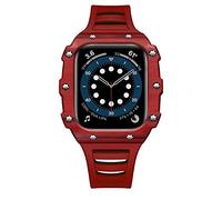 JZWCHQ Canccata+custodia in fibra di carbonio per 41 mm 45 mm 44 mm 44 mm Kit banda Bracciale business per iwatch 8 7 SE 6 5 4
