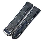 JZWCHQ Canda di Guardia in Pelle in Nylon in Gomma 20mm 22mm 19mm 21mm Fit per Seamaster Planet Ocean Diver 300 Orologio in Silicone Arancione cinturino/nero/20mm