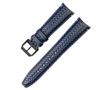 JZWCHQ Canda di guardia intrecciata in tessuto per la vacca per IWC IW344205 Portugieser PILOT Orologi Portofino Blu Morbida Cinta di orologio in pelle