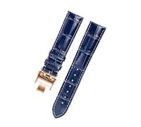 JZWCHQ Canna di orologi a vitello compatibile con la collezione di orologi L3 Masters Collezione Bracciale in pelle in pelle di mucca 19 20 mm (fibbia in argento blu, 21 mm)
