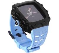 JZWCHQ Case di orologi in lega+banda di orologi in silicone ， per SE 8/7/6/4 45mm 44mm, kit di sostituzione della cinghia di orologio in metallo in metallo rm per uomini donne