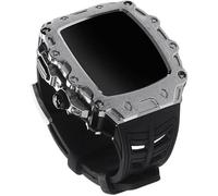 JZWCHQ Case di orologi in lega+banda di orologi in silicone ， per SE 8/7/6/4 45mm 44mm, kit di sostituzione della cinghia di orologio in metallo in metallo rm per uomini donne
