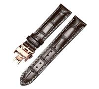 JZWCHQ Casual Watch Bandkkin Leather Business Watch Band Compatible con bande di cinturini da orologi 13，14，15，18，19，20，21mm (rosa nera, 18mm)
