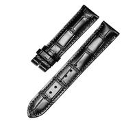 JZWCHQ Casual Watch Bandkkin Leather Business Watch Band Compatible con bande di cinturini da orologi 13,14,15,18,19,20,21mm (rosa nera, 18mm)