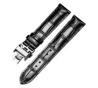 JZWCHQ Casual Watch Bandkkin Leather Business Watch Band Compatible con bande di cinturini da orologi 13，14，15，18，19，20，21mm (rosa nera, 18mm)