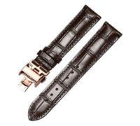 JZWCHQ Casual Watch Bandkkin Leather Business Watch Band Compatible con bande di cinturini da orologi 13,14,15,18,19,20,21mm (rosa nera, 18mm)